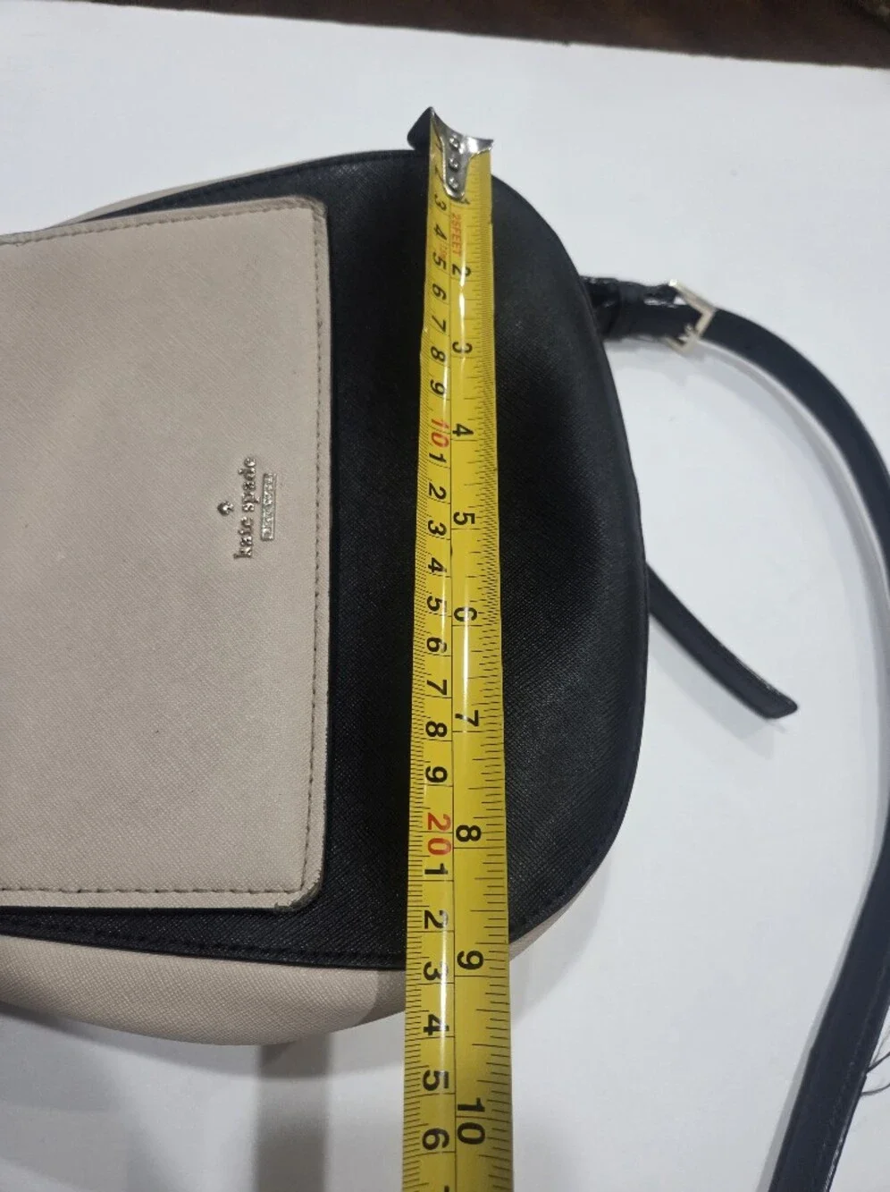 Kate Spade Two-Tone Leather Crossbody Bag - Black & Rose Cream